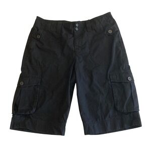 VTG Lauren Ralph Lauren Shorts Women 4 (30" W) Black Cargo Ctn Utility Hong Kong